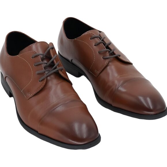 Alfani Men's Cap-Toe Oxford Dress Shoes Tan - Size 9